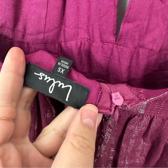 Lulu’s Charlize Magenta Striped Purple Halter Midi Dress Sz XS NWT - Picture 13 of 15